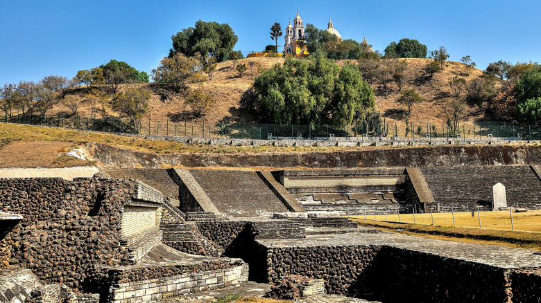 pyramid with church in Cholula