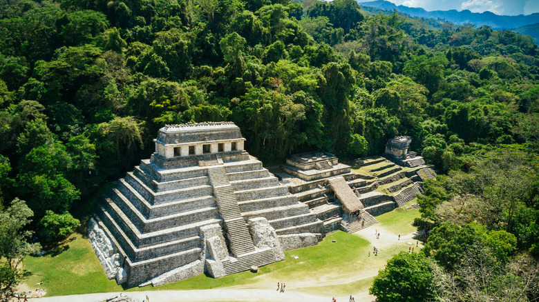 aerial view of Palenque