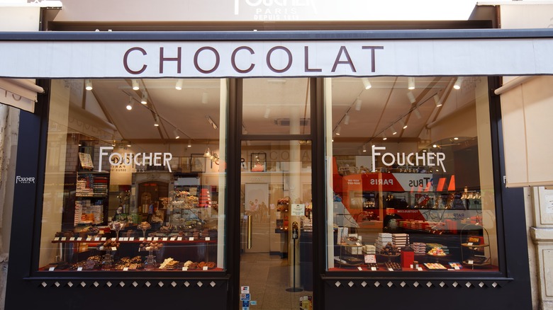 Chocolate shop in Paris