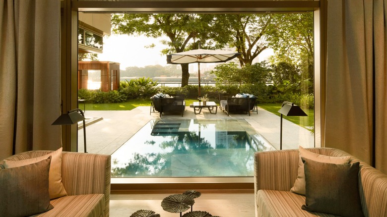 Presidential Villa at Capella Bangkok with view of outdoor pool