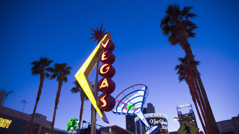 Vegas sign at night