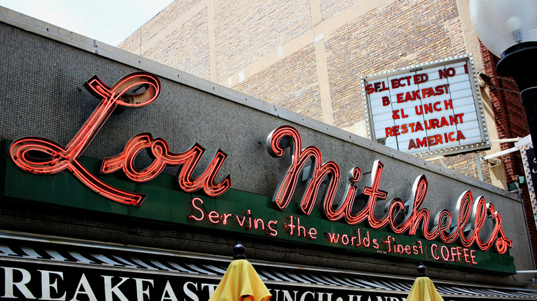 Lou Mitchell's Diner sign, Chicago