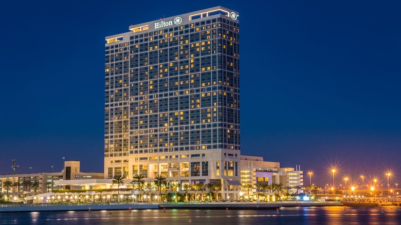 Hilton San Diego Bayfront at night