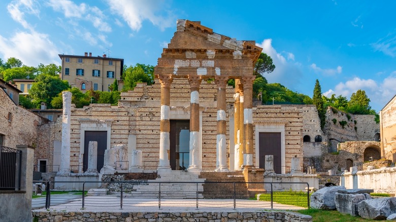 Roman temple ruins, Brescia, Italy