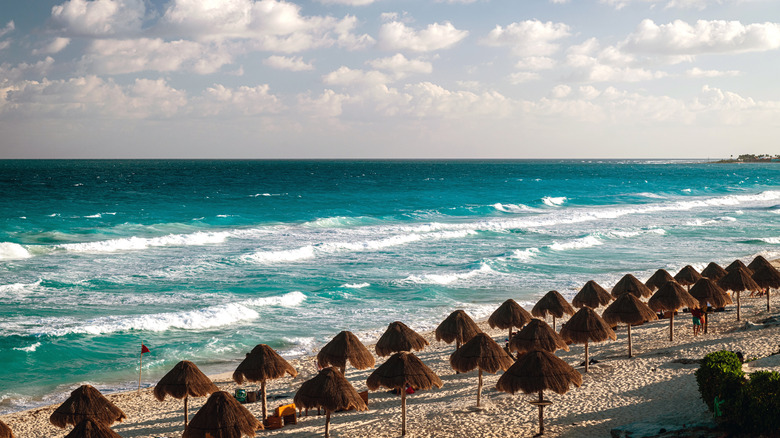 Aerial view of Cancun, Mexico