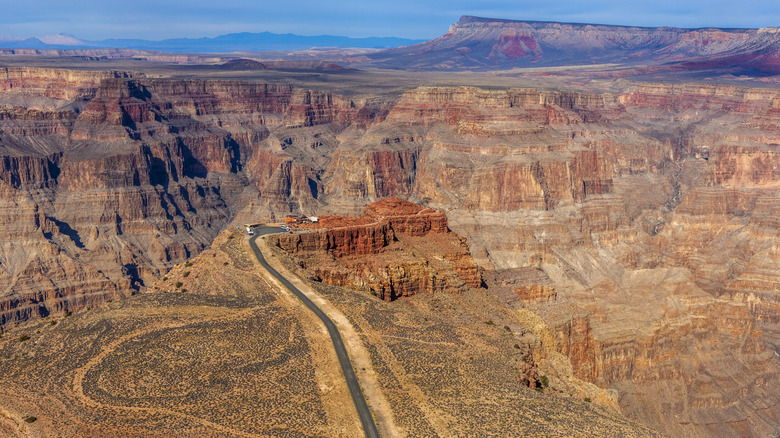 Road piercing the Grand Canyon