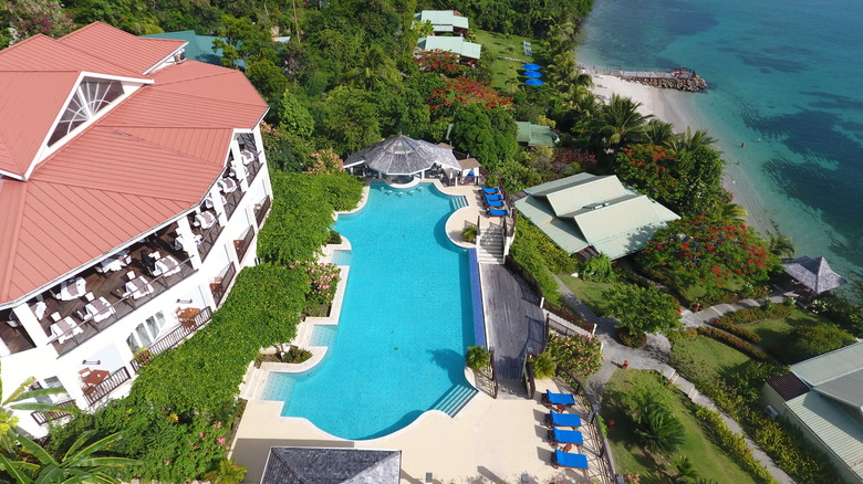 Aerial view of Calabash Cove Resort