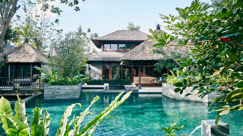 View of a villa at Hoshinoya Bali