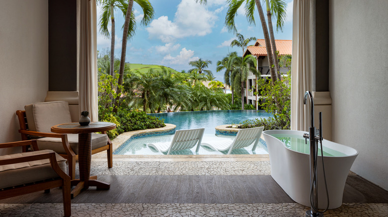 Swim-up patio at Sandals in Grenada