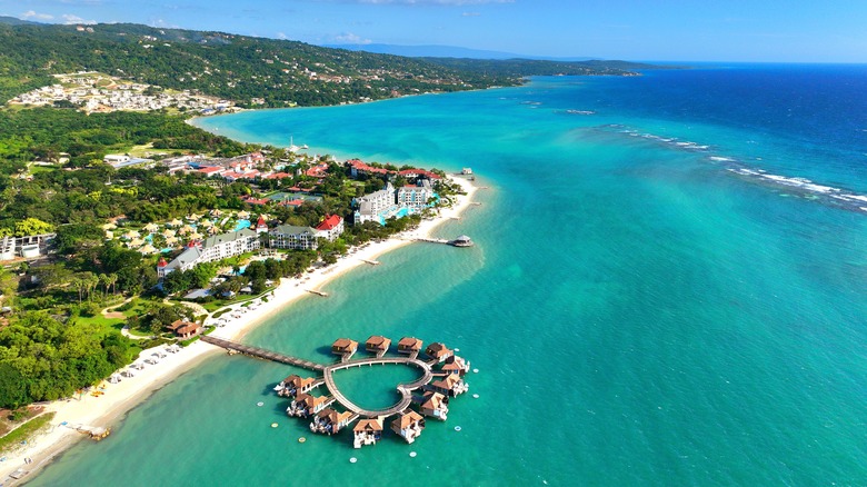 Aerial view of Sandals South Coast