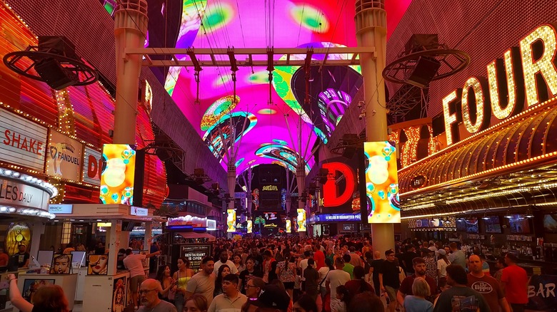 Fremont Street Experience at night