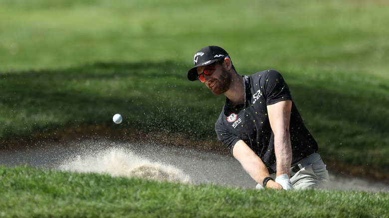 A pro golfer at a Napa tournament