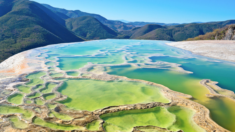 pools in Hierve El Agua