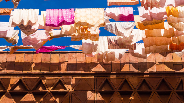 fabrics at Oaxaca Textile Museum