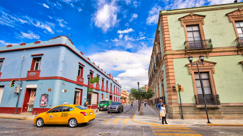 colorful buildings in Oaxaca City