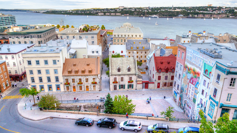 Birds-eye view of Old Québec