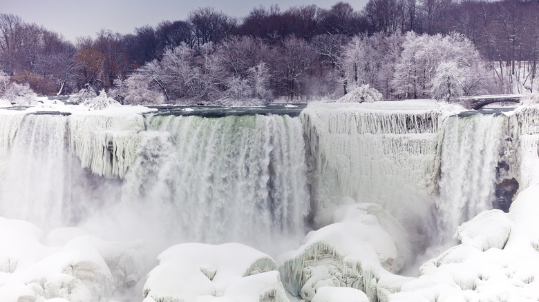 Frozen falls at Niagara Falls