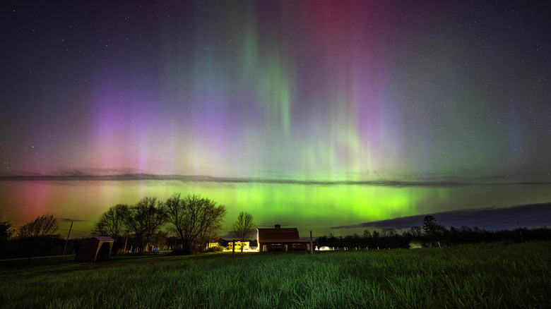 The Northern Lights in Mercer, Maine