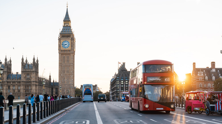 Big Ben and double-decker bus