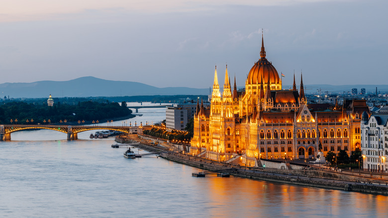 Budapest building and water