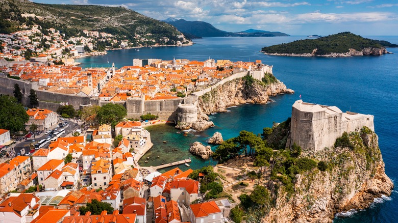 buildings along water in Croatia