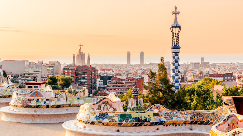 mosaic bench in Barcelona