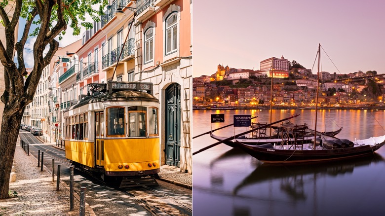 Lisbon tram and Porto boat