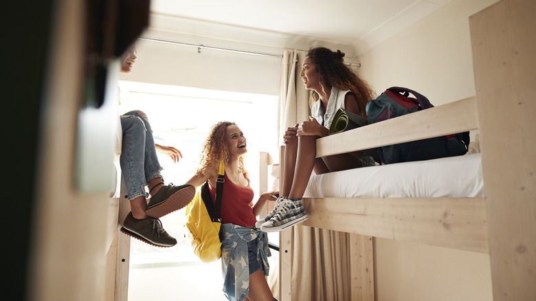 friends in youth hostel