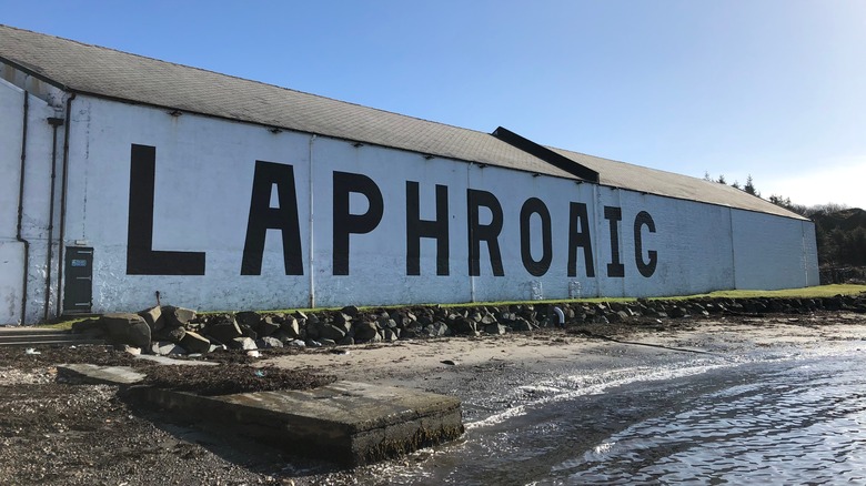 Laphroaig distillery by the water