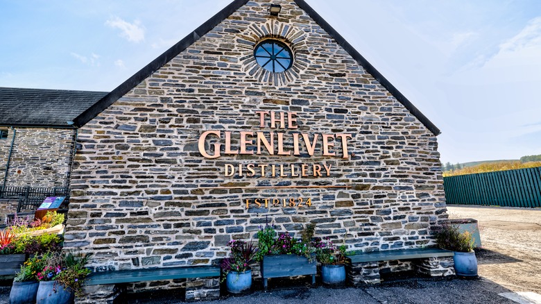 outside of Glenlivet Distillery