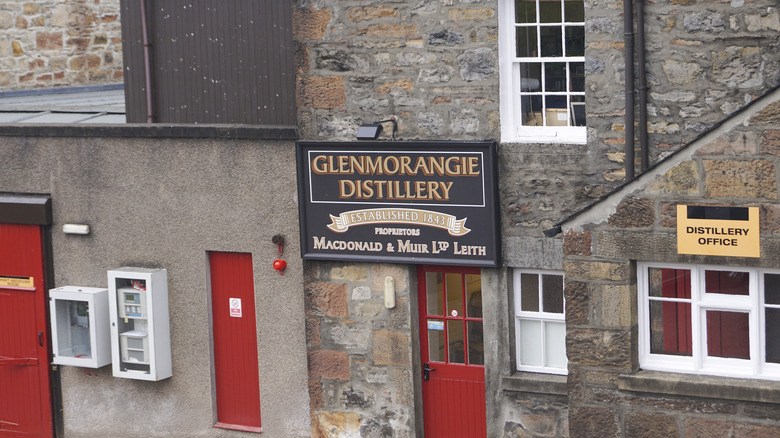 The Glenmorangie Distillery entrance in Tain.