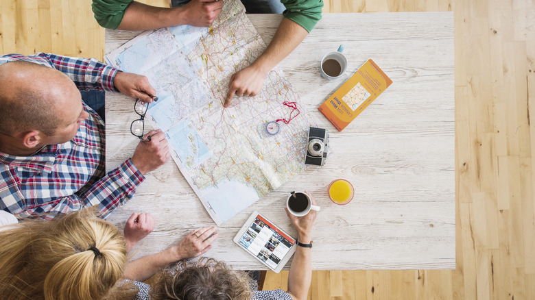 A group of friends planning a trip