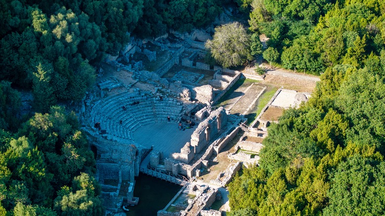 Aerial view of Burtrint National Park