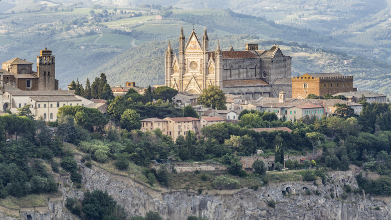 The hilltop town of Orvieto in Italy