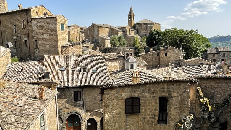 Buildings in the old town of Orvieto, Italy