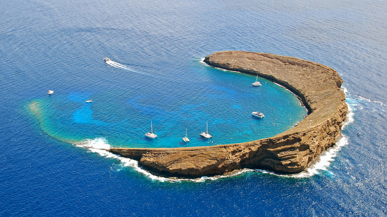 Aerial view of the Molokini