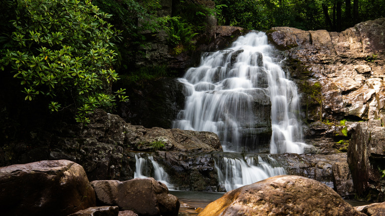 Hawk Falls in the Pocono Mountain at Pennsylvania's Hickory Run State Park