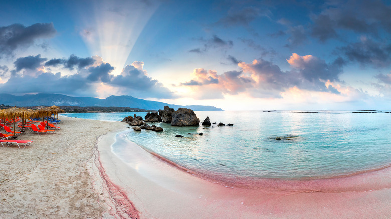 Elafonissi beach with pink sand