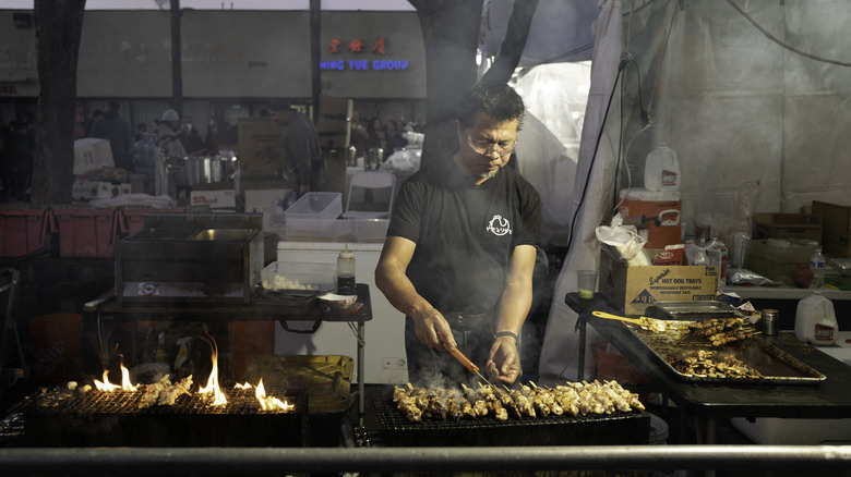 Street vendor in Monterey Park, California