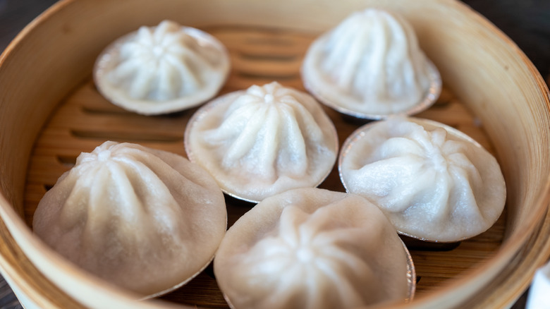 A batch of soup dumplings