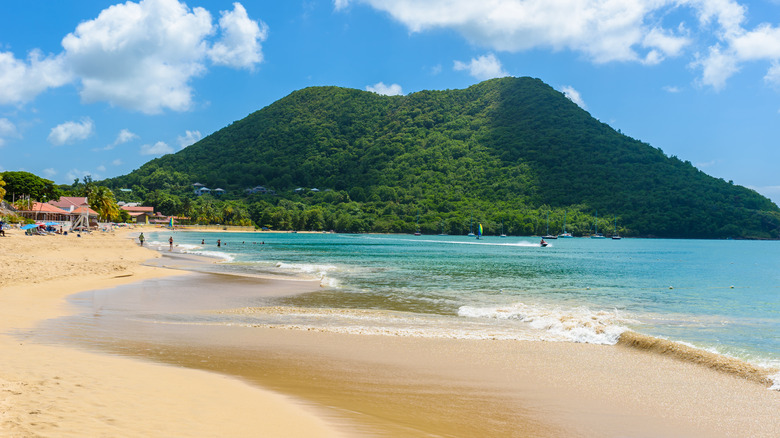 The pristine Caribbean gem of Reduit Beach in St. Lucia