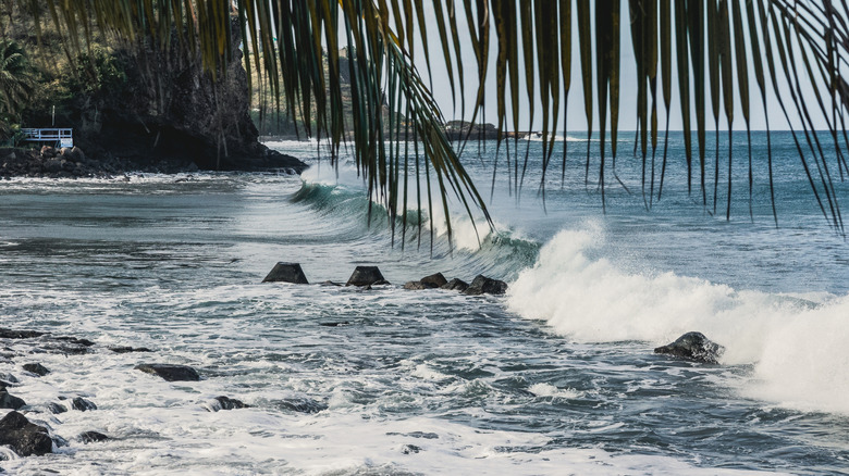 Little Bay waves crashing Montserrat