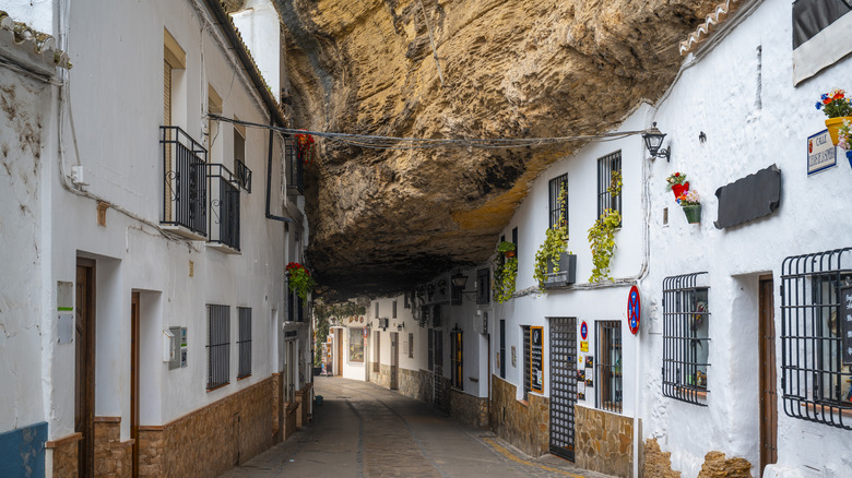 Cuevas de la Sombra street in Setenil de las Bodegas, Spain