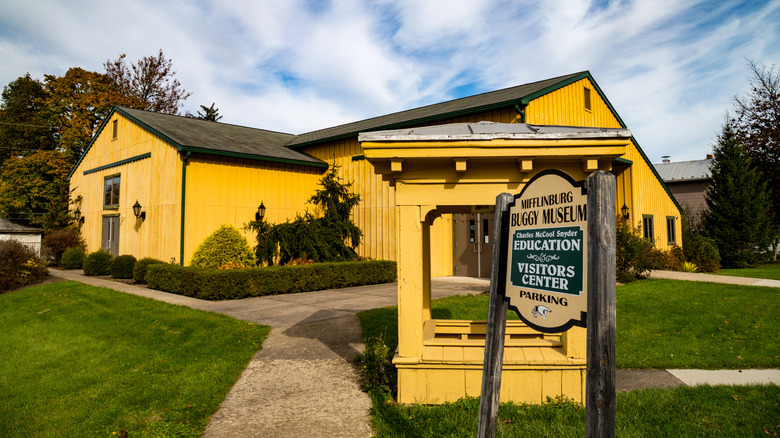 external view of the buggy museum, mifflinburg, PA