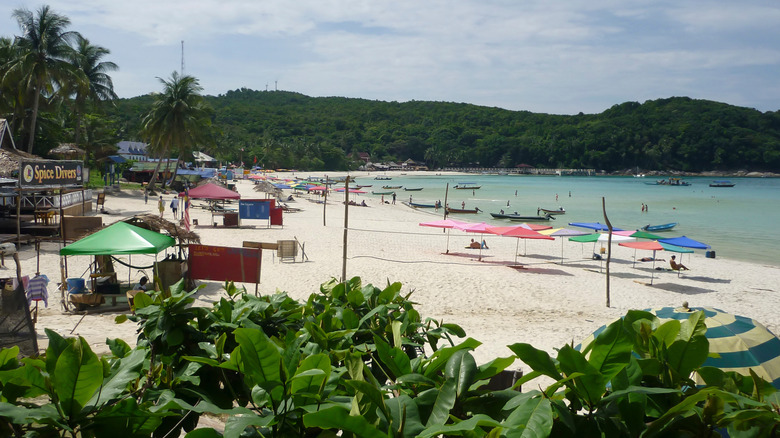 The beach on Perhentian Island in Malaysia