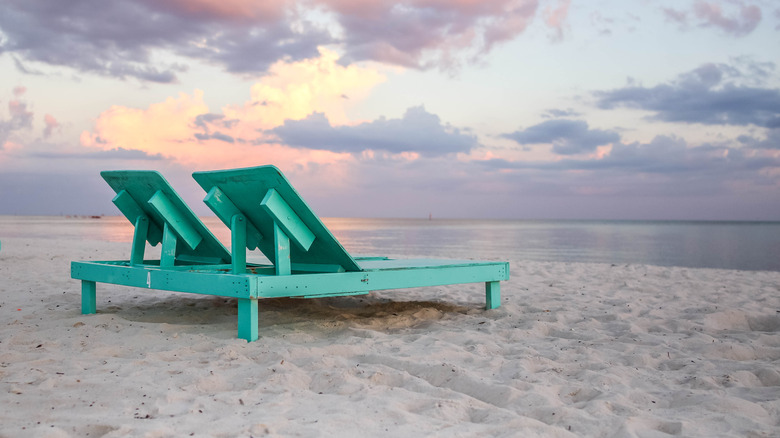 Chairs at Biloxi Beach in Mississippi