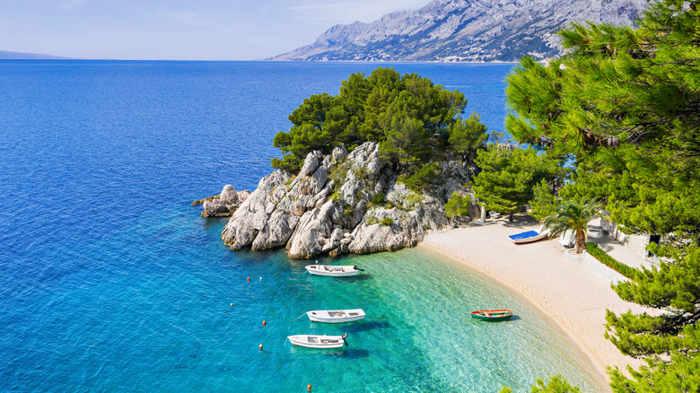 Ariel view of a Croatian beach