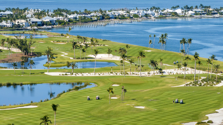 A golf course in a wealthy Boca Grande neighborhood