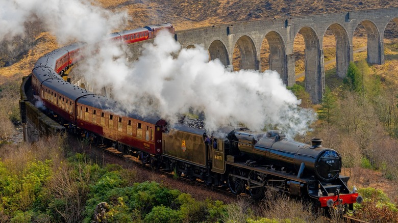 Jacobite steam train in Scotland