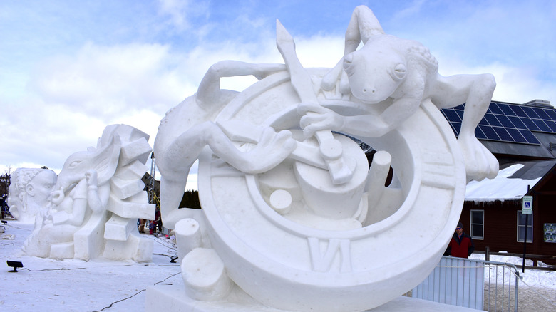 Snow sculpture in Breckenridge